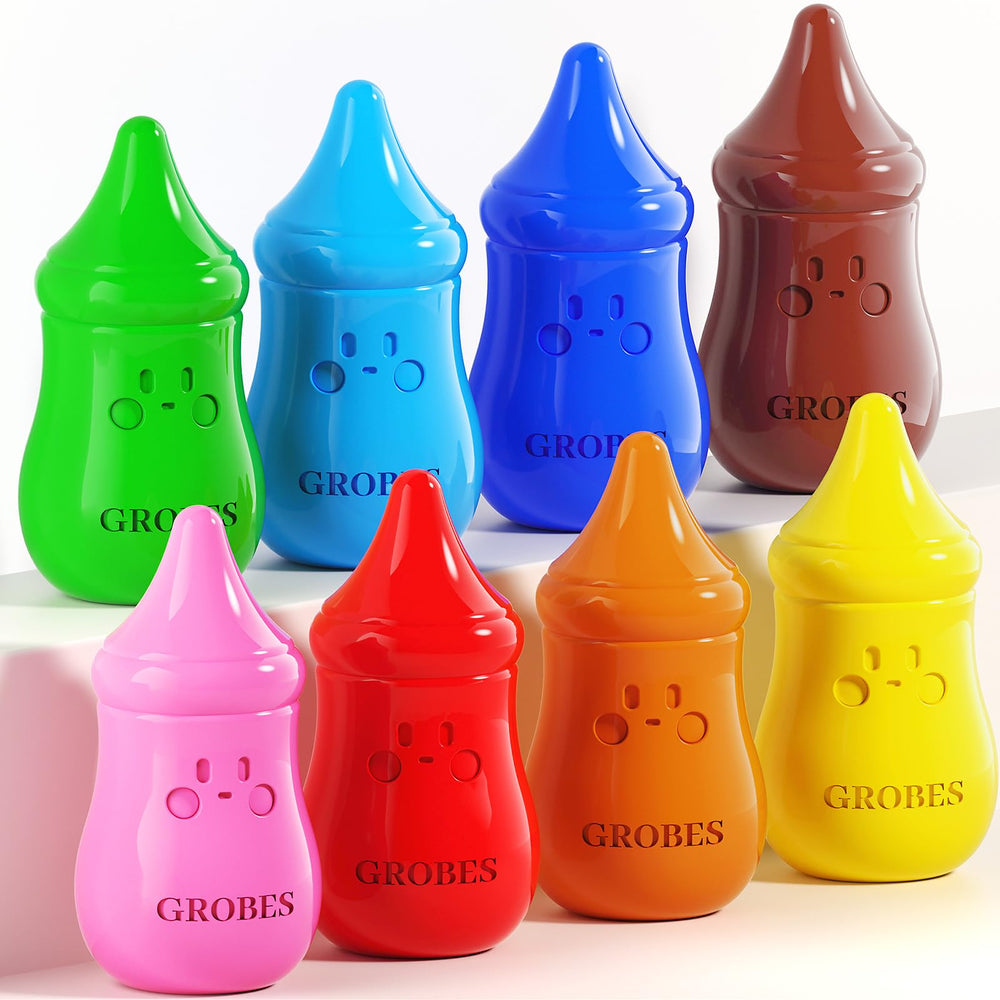 YSNYSN 8 colors baby crayons pack for early artists with vibrant, safe colors
