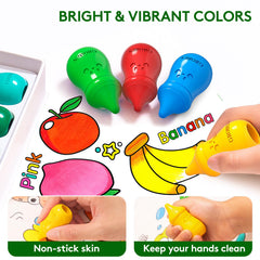 YSNYSN washable baby crayons showing easy cleanup after art time