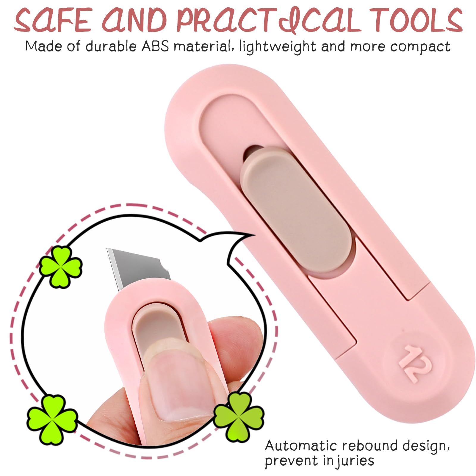 ysuovuf 4psc box cutter pocket-size for travel and on-the-go tasks.