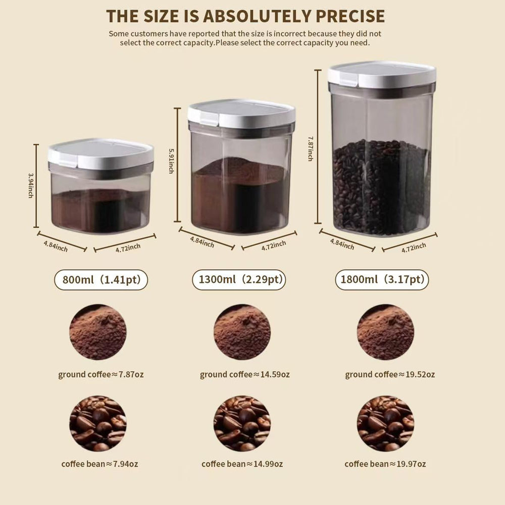 Yszaxnsr wide-mouth canister for easy filling and cleaning