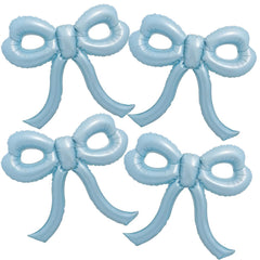 YTHETM blue bow balloon; giant foil decor adds elegance to birthdays.