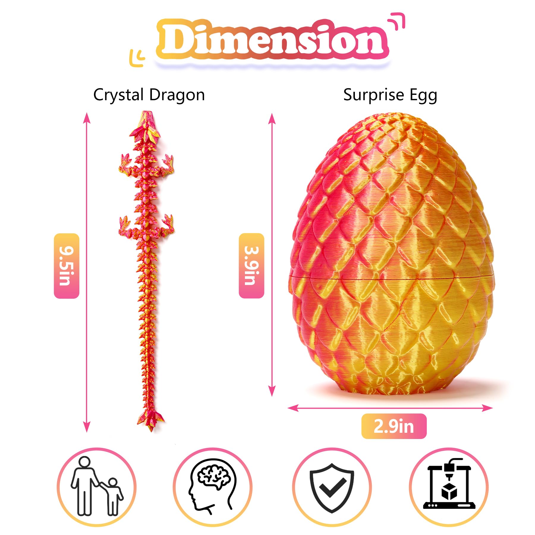 YTRXYLKL dragon egg display scene enhances shelf decor at home