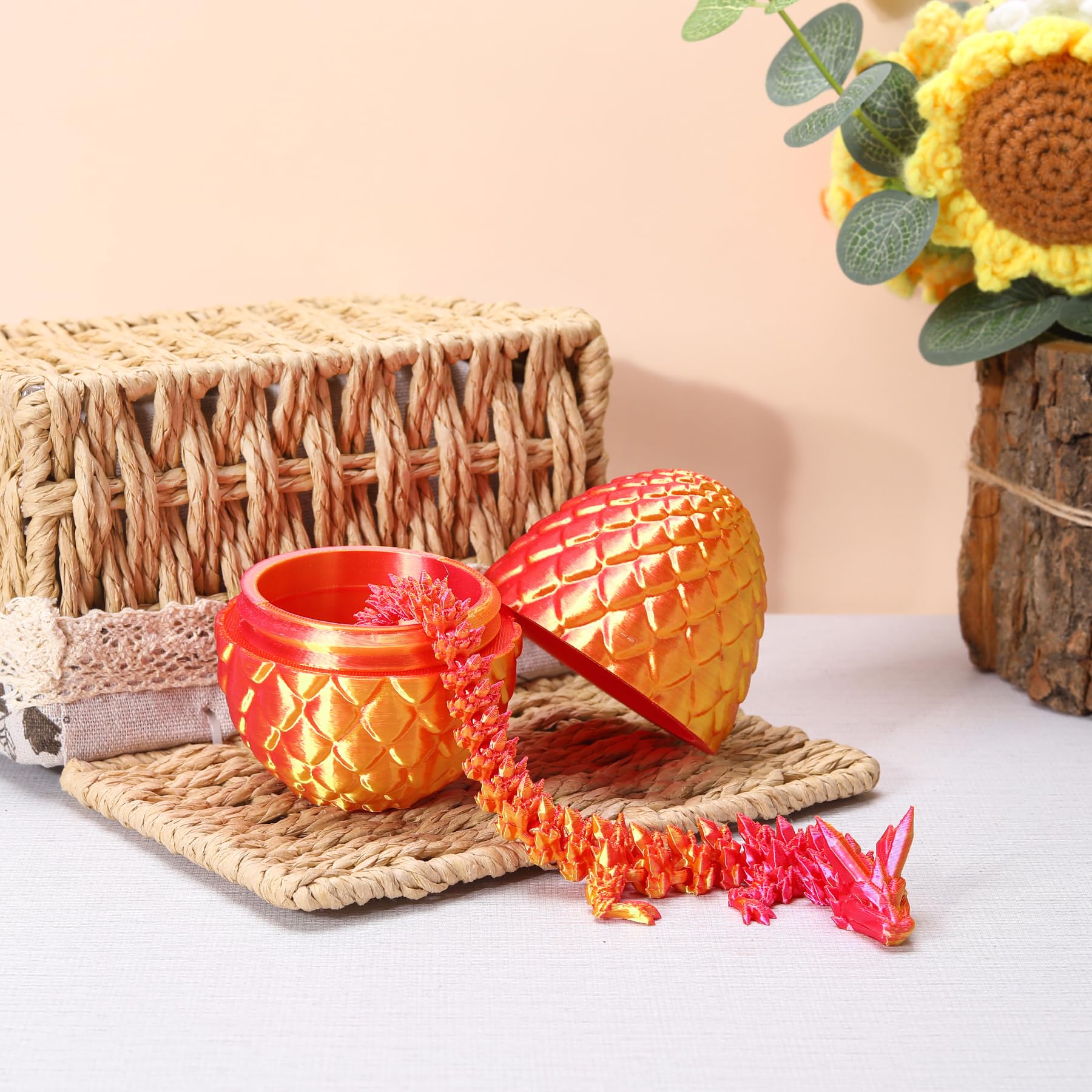 YTRXYLKL dragon egg poseable joints enable dynamic display options