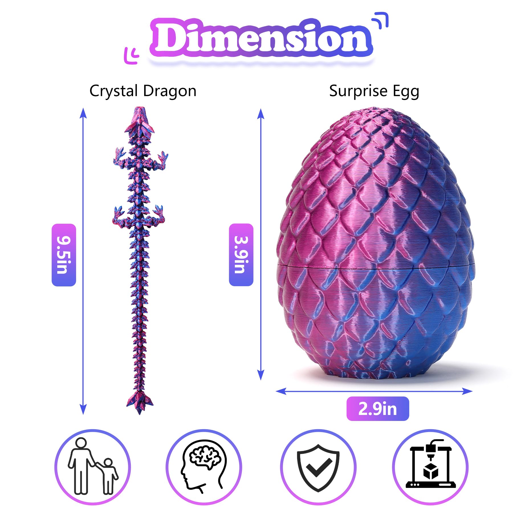 YTRXYLKL dragon egg unboxing moment with crystal dragon inside.