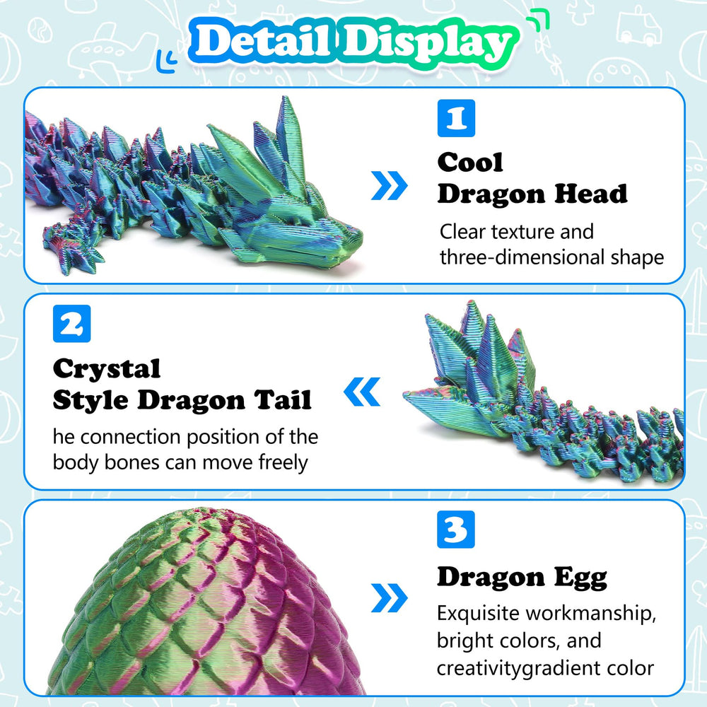 YTRXYLKL dragon figurine poses for play or display.