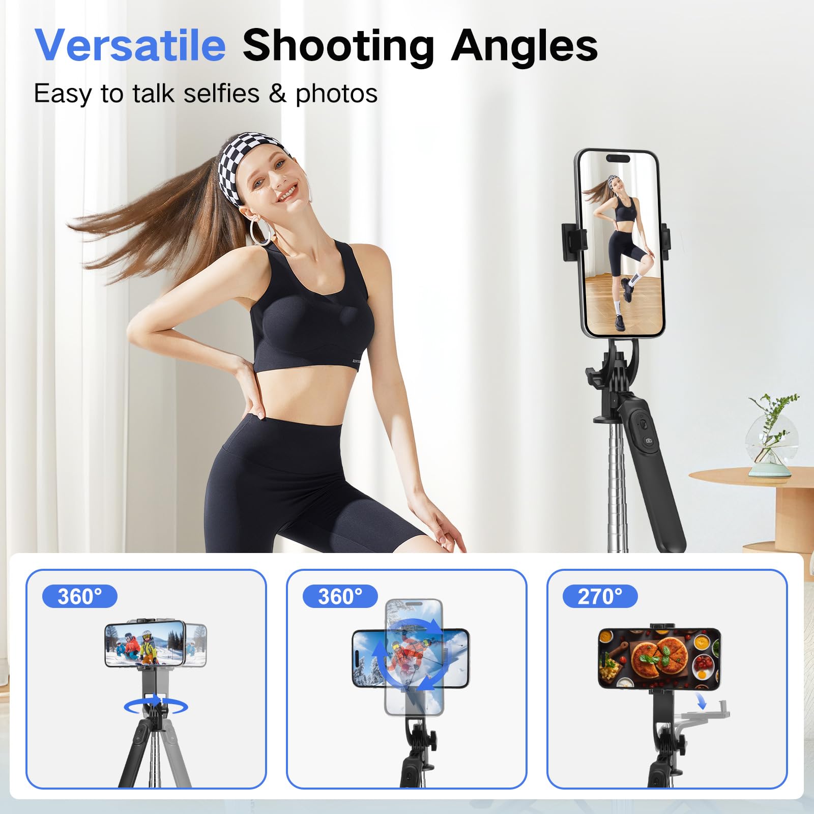 YUANRAN detachable wireless remote for easy hands-free control up to 33 feet