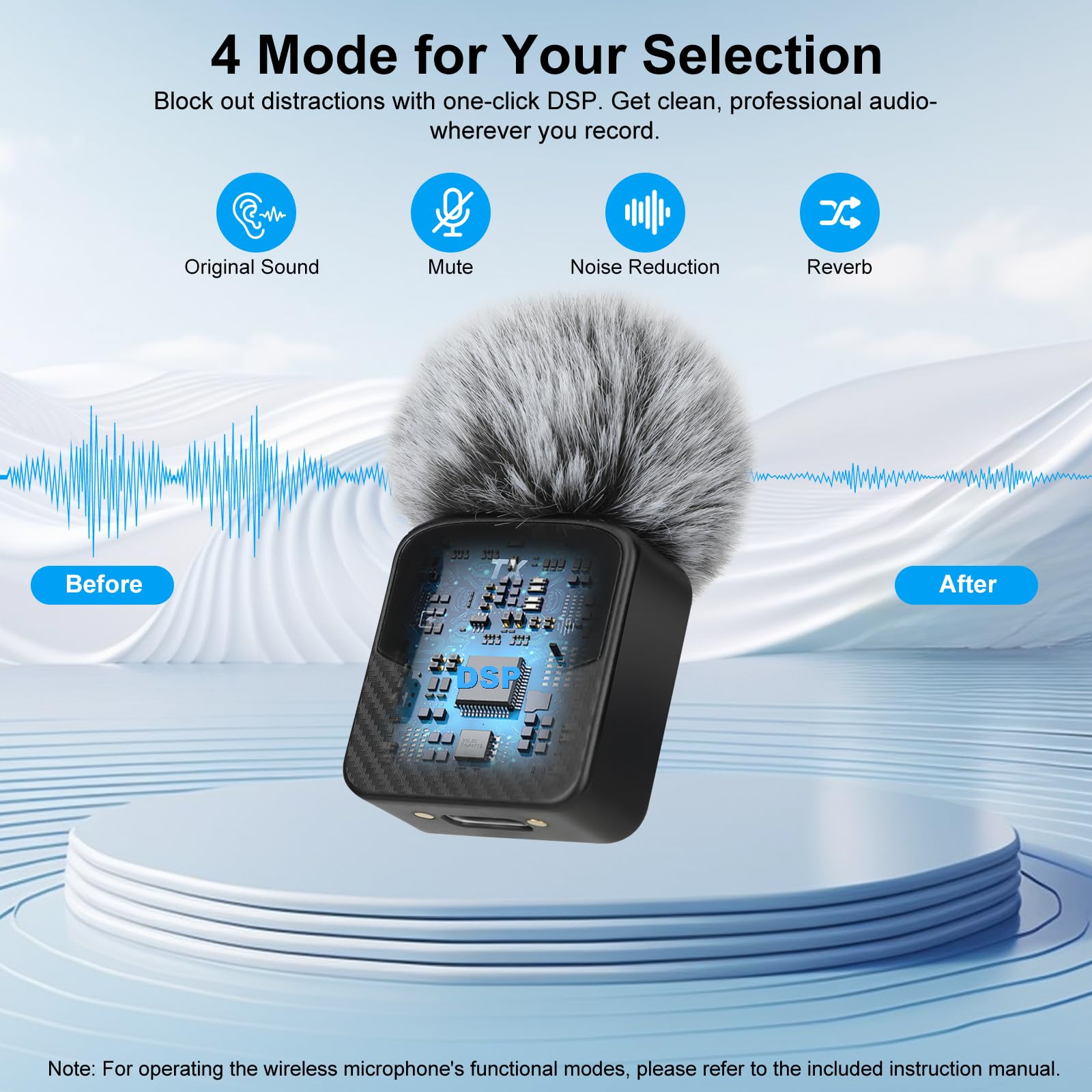 YUANRAN magnetic attachment mic offers versatile wearable options.