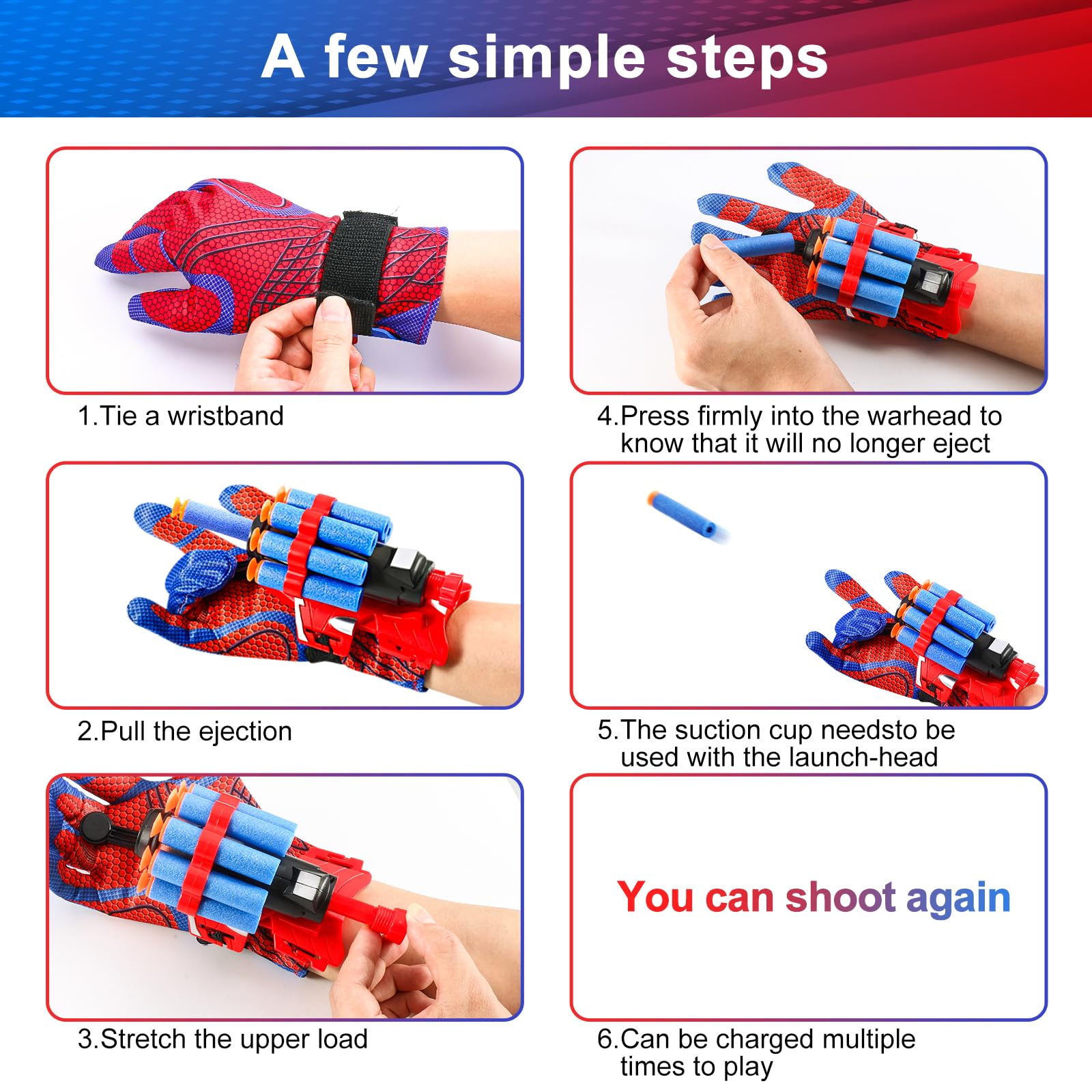 YUCCKYOU web shooter with wrist strap for comfortable cosplay action.