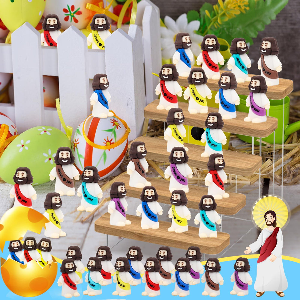 YuDanae Jesus Loves You purple mini figure, colorful set for celebrations.