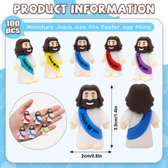 YuDanae Jesus Loves You mini figure in red, great for Sunday school rewards.