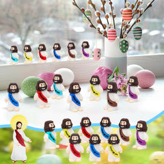 YuDanae Jesus Loves You yellow mini figure, vibrant color for events.