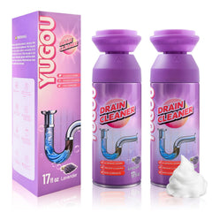 Yugou Foaming Drain Cleaner at a kitchen sink clears clogs and refreshes air.