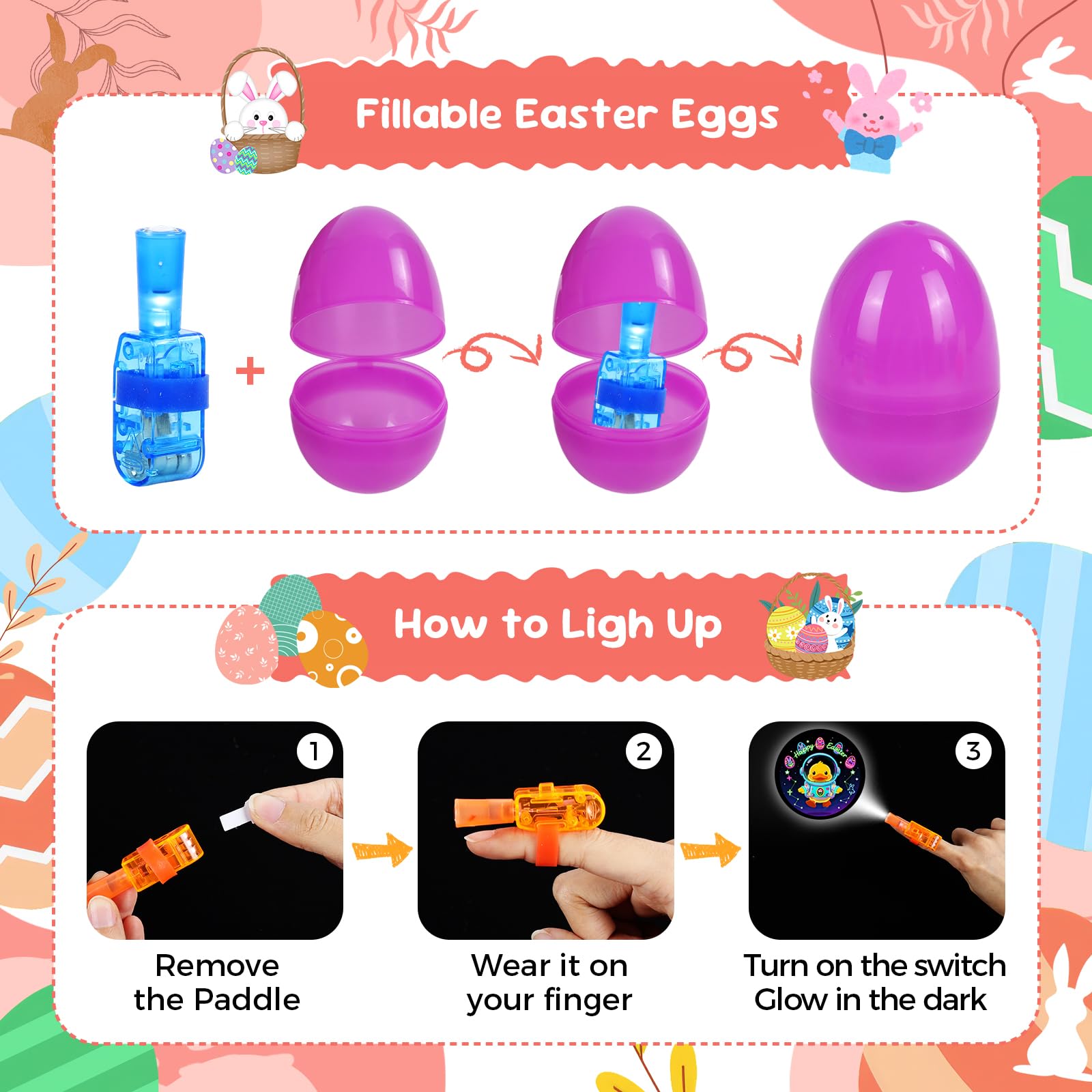 YUGYNNSI Easter basket glow fillers perfect for gifts