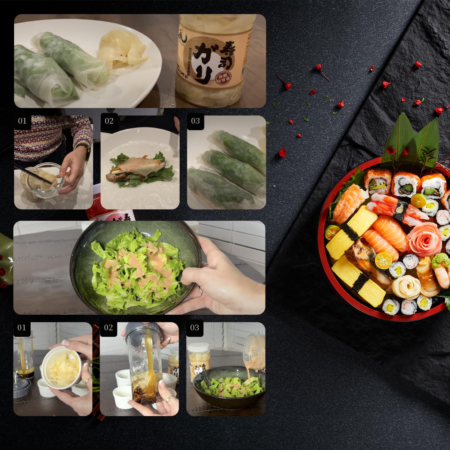 YUHO ginger topping adds bright tang to salads and tacos.