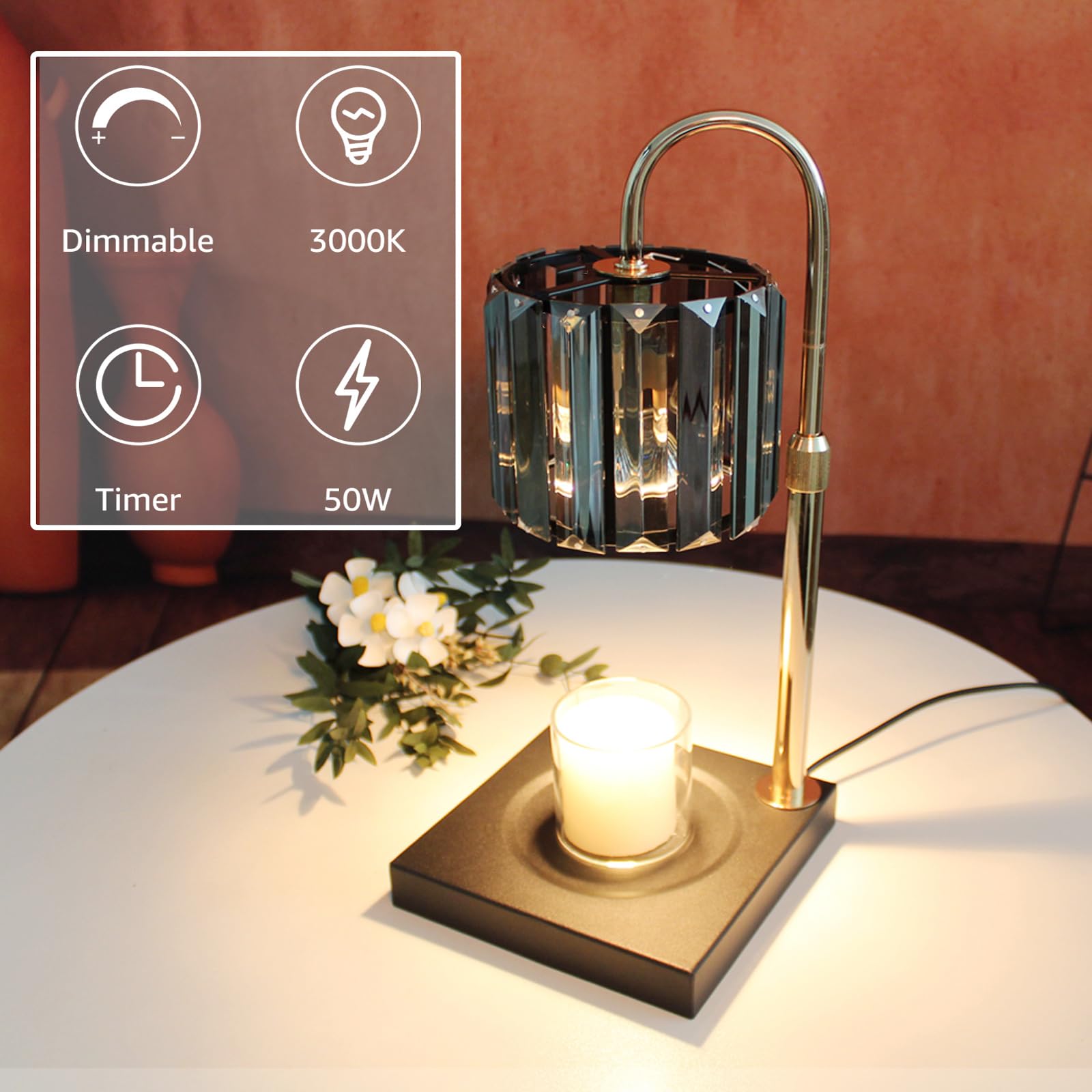 Gift-ready Yuichoy Candle Warmer Lamp highlighting flameless warmth and style