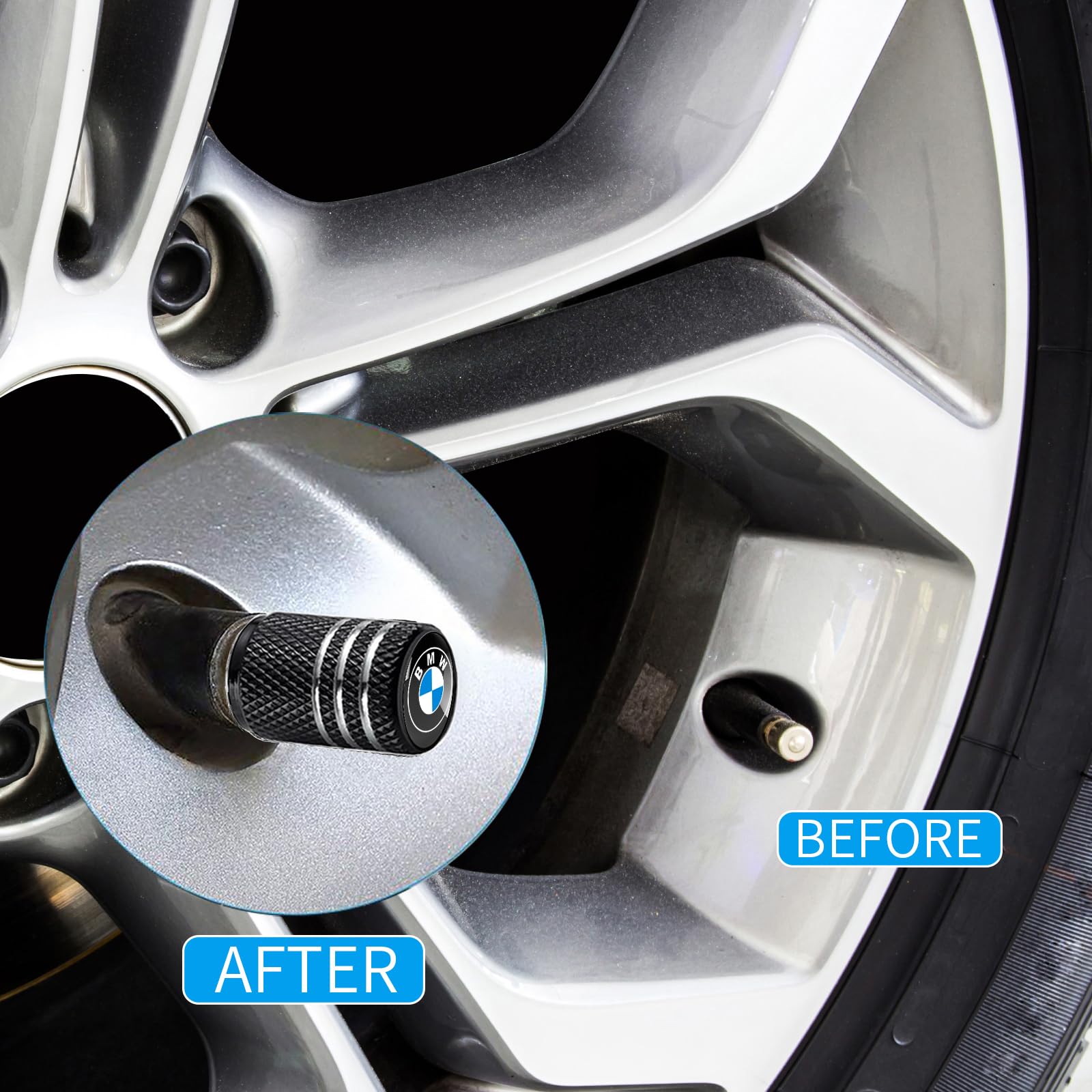 YUIQIEUY anodized finish valve cap with long-lasting resistance to wear