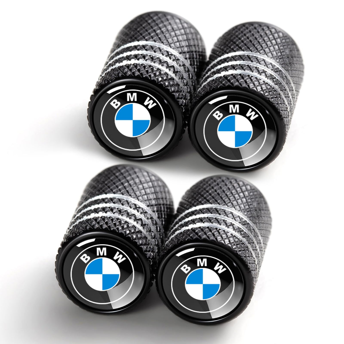 YUIQIEUY black aluminum tire valve cap set enhances style and protection