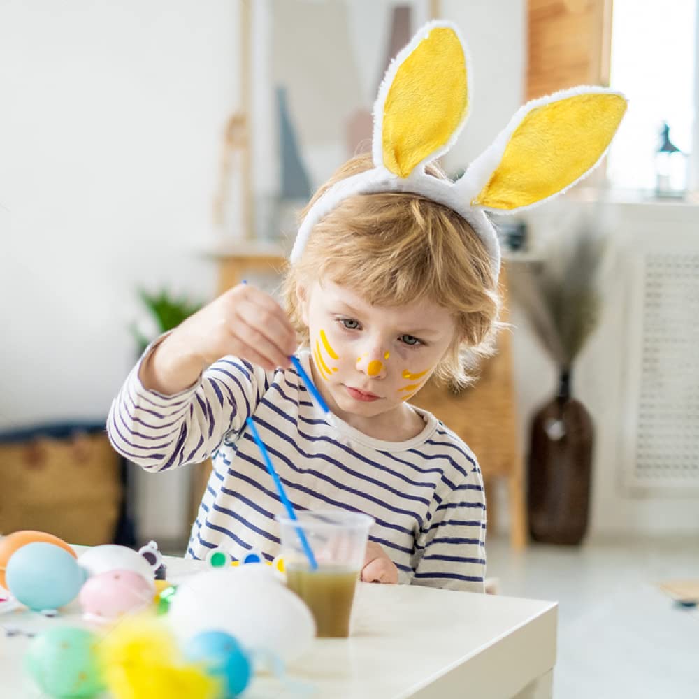YUJUN bunny ears headband gray, chic and subtle Easter look for events.