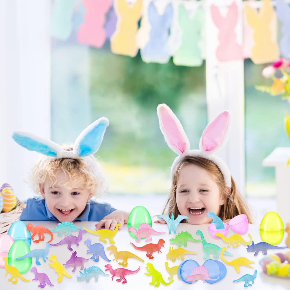 YUJUN classroom rewards with dinosaur figures packed inside Easter eggs