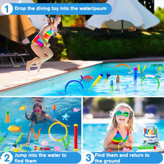 YUJUN diving sticks provide quick grab targets and bright color contrast.
