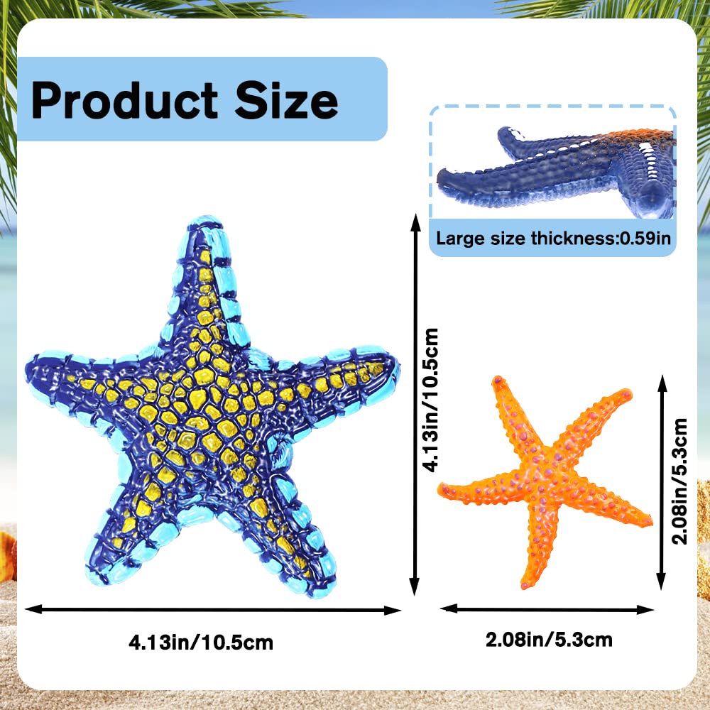 YUJUN starfish diving toys, small 8-piece set, perfect for beach play.