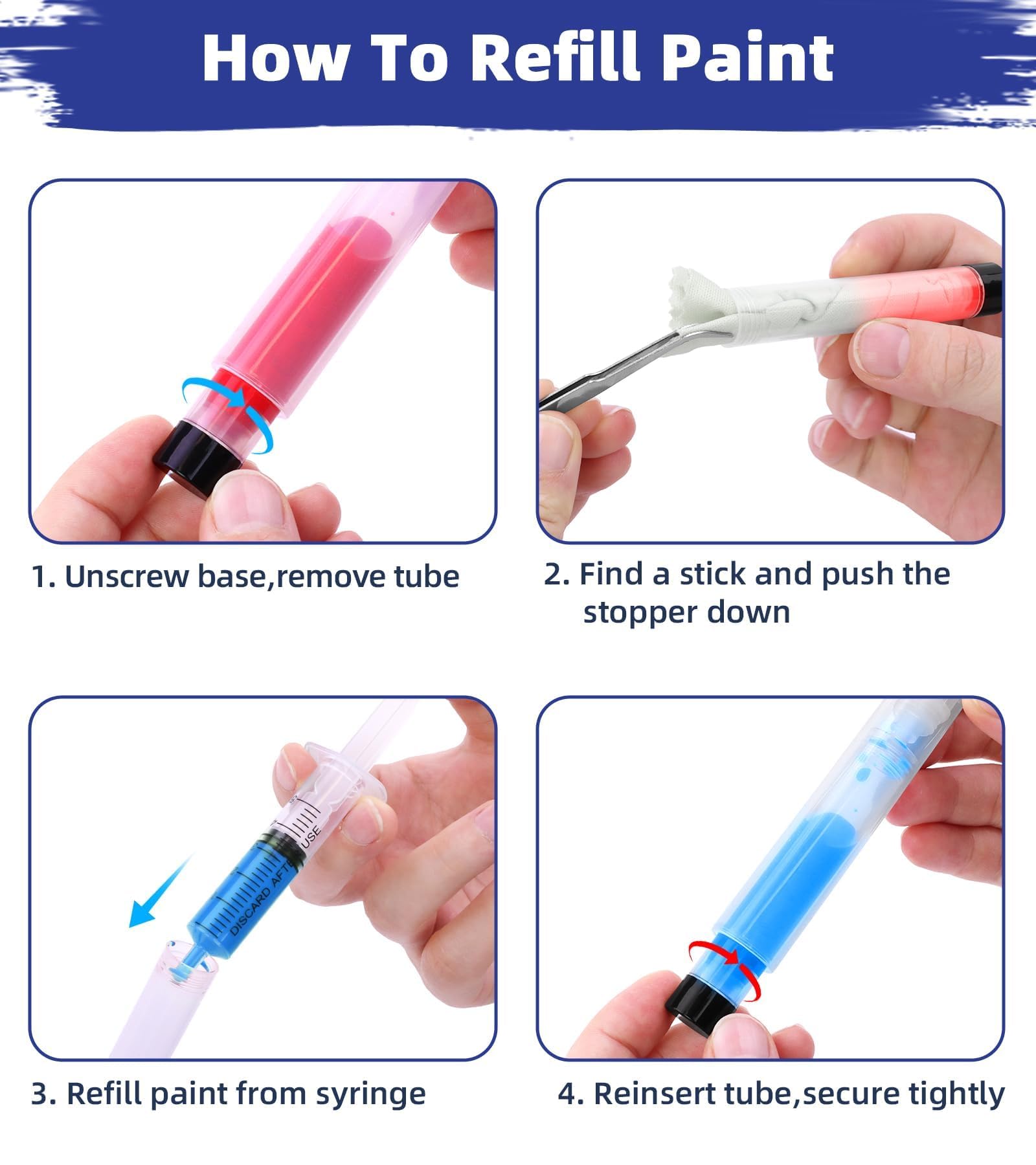 YULOFMVE touch up pens in use for furniture and wall repairs