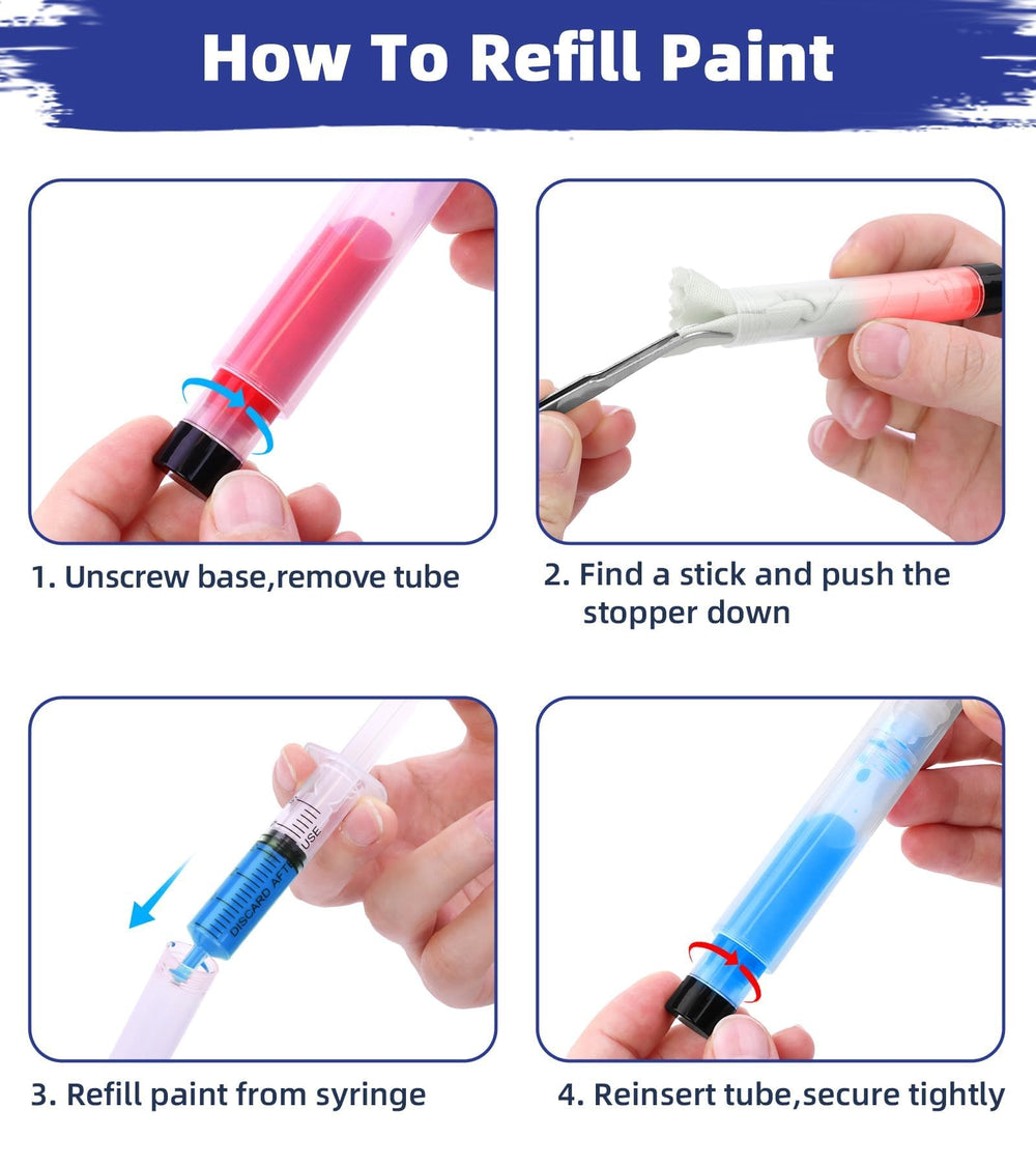 YULOFMVE touch up pens in use for furniture and wall repairs