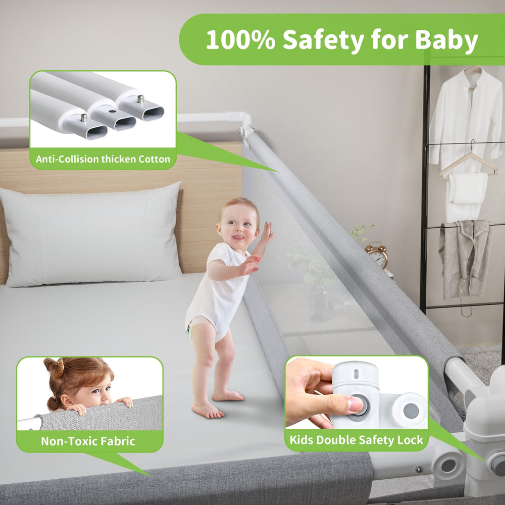 Space-saving design fits king-size beds without crowding the sleeping area.