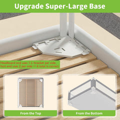 Adjustable 12-inch height demonstrates flexible toddler guard for different mattress thickness.