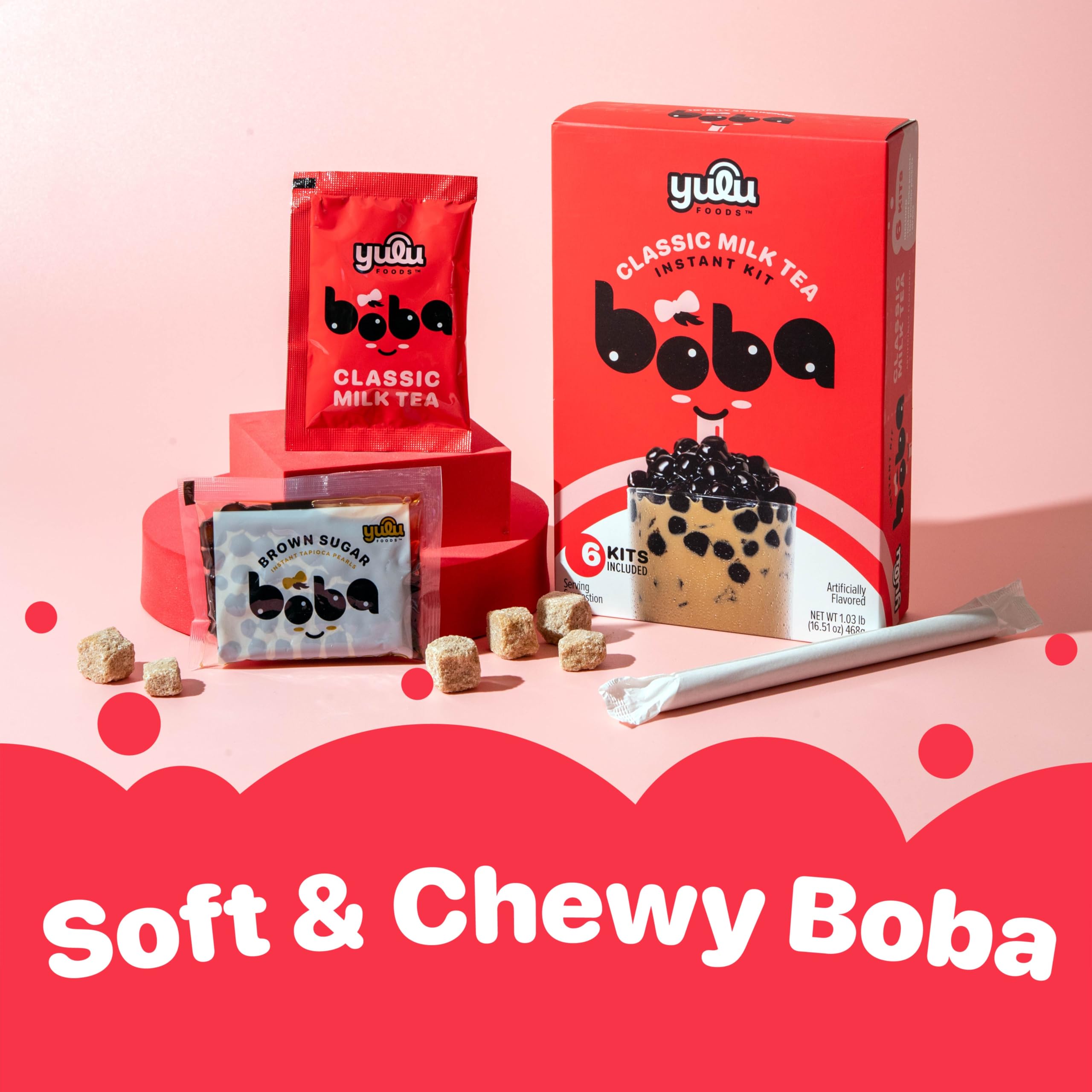 YULU FOODS authentic Taiwanese pearls add fresh texture to homemade bubble tea.