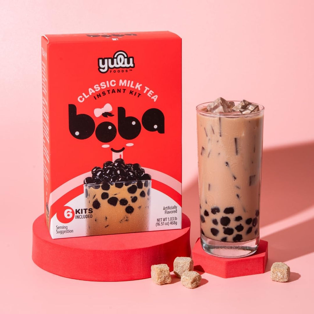 YULU FOODS extra wide paper straws for easy sipping with bubble tea.