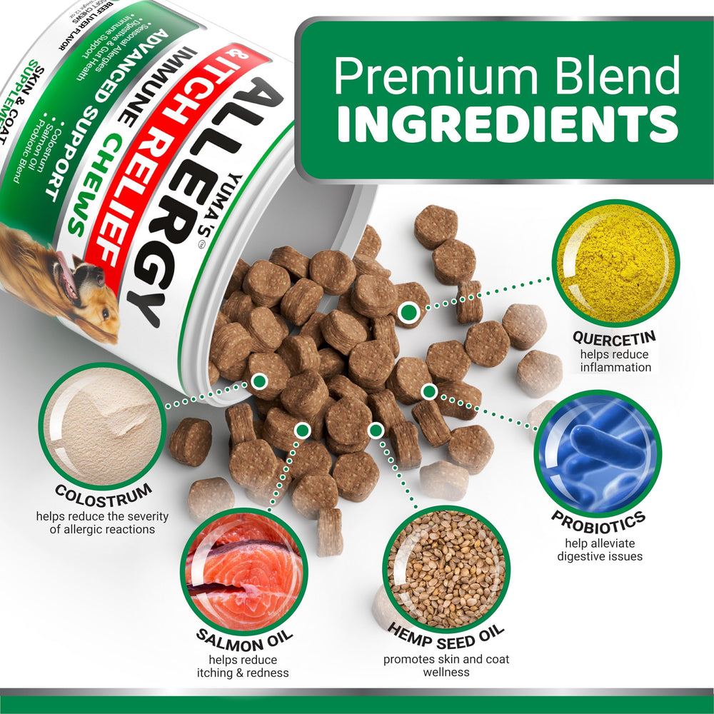 YUMA'S chews in jar labeling omega-3 fish oil and immune support.