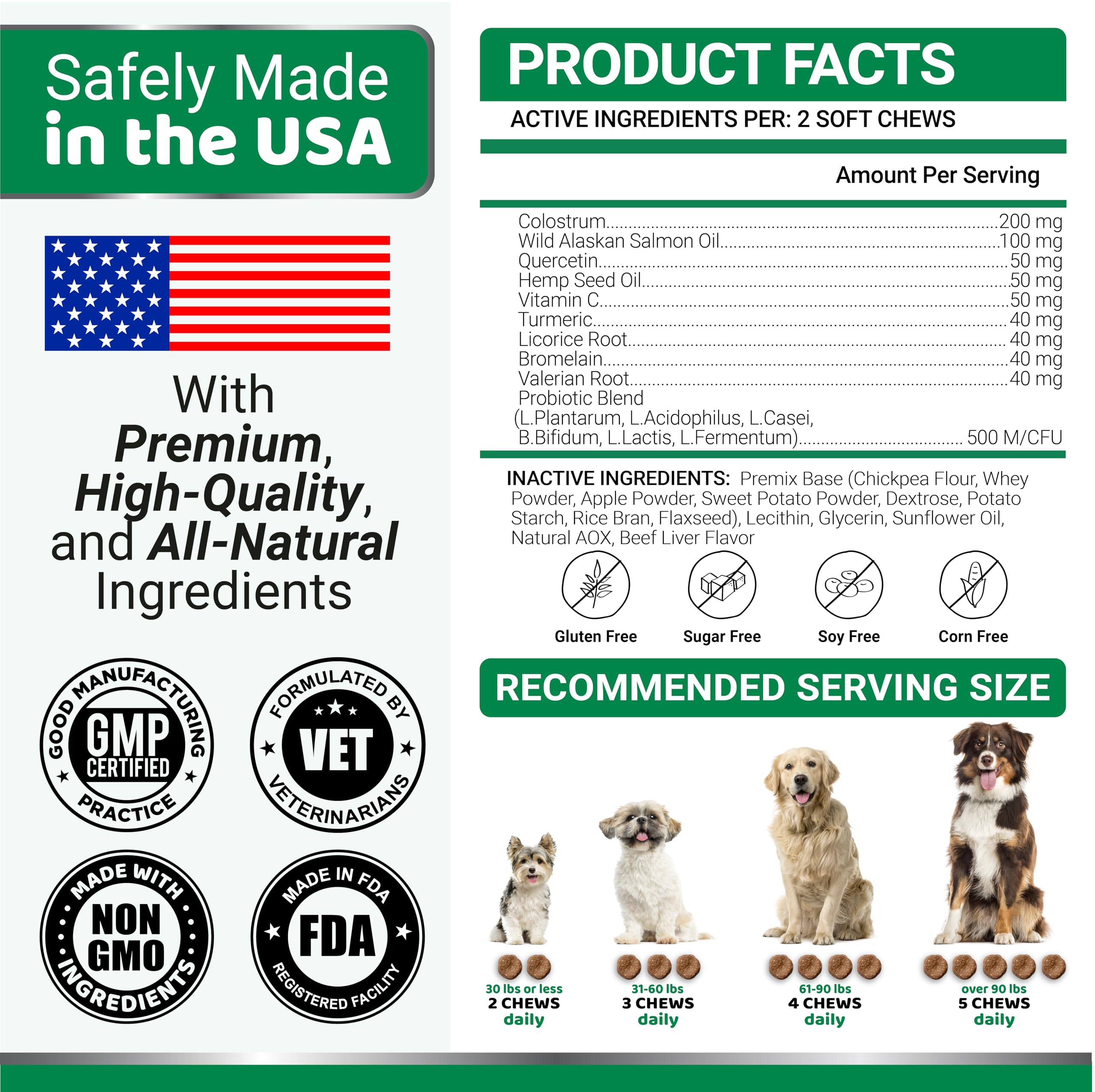 YUMA'S packaging shows USA Made and veterinarian-formulated quality.