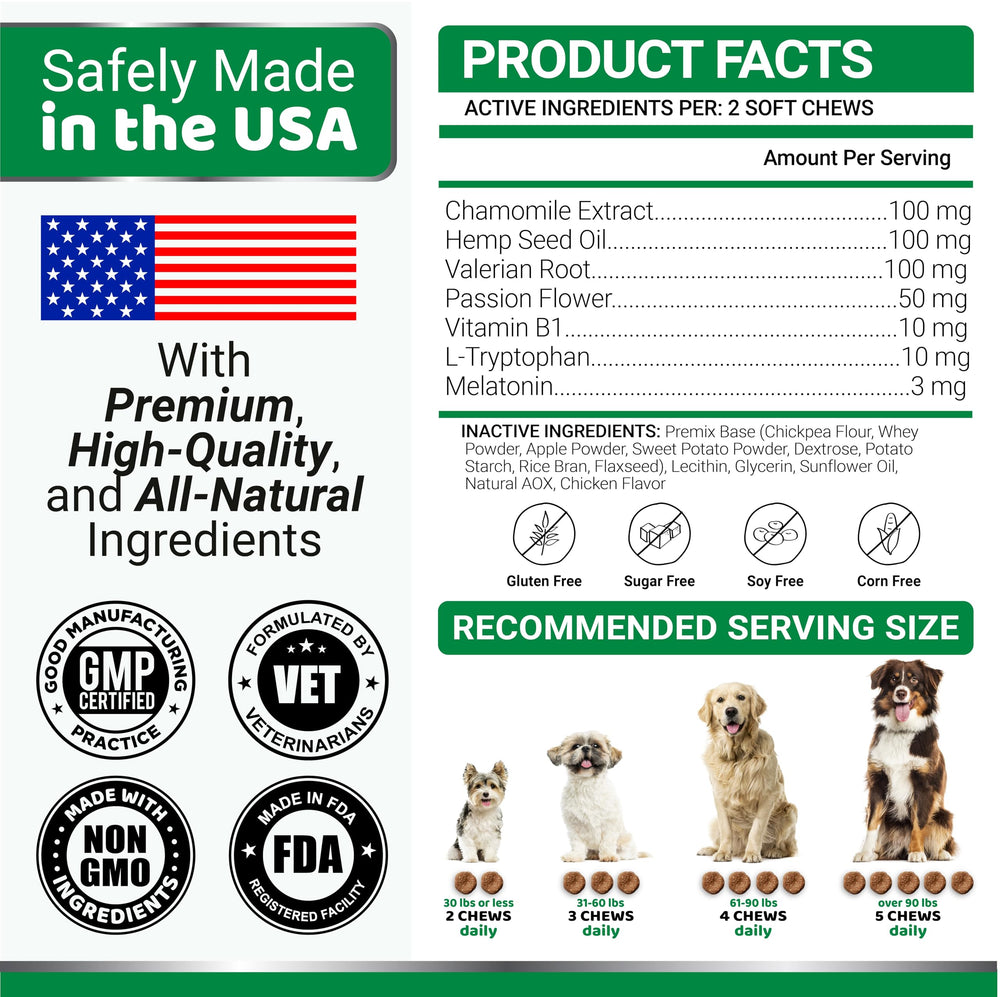 YUMA'S hemp calming chews feature soft texture ideal for daily routines.