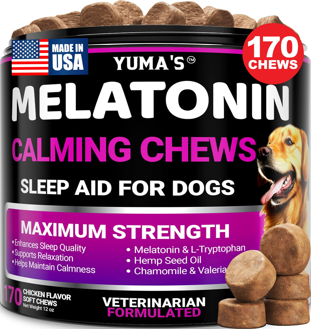 YUMA'S Melatonin Dogs Chews 170-pack: calm sleep aid for dogs