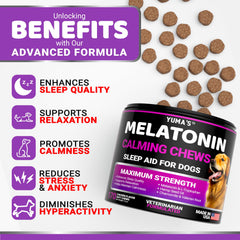 YUMA'S Melatonin Dogs Chews for puppies: calming aid during fireworks