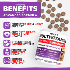 YUMA'S probiotics digestive health chews closeup for gut balance.