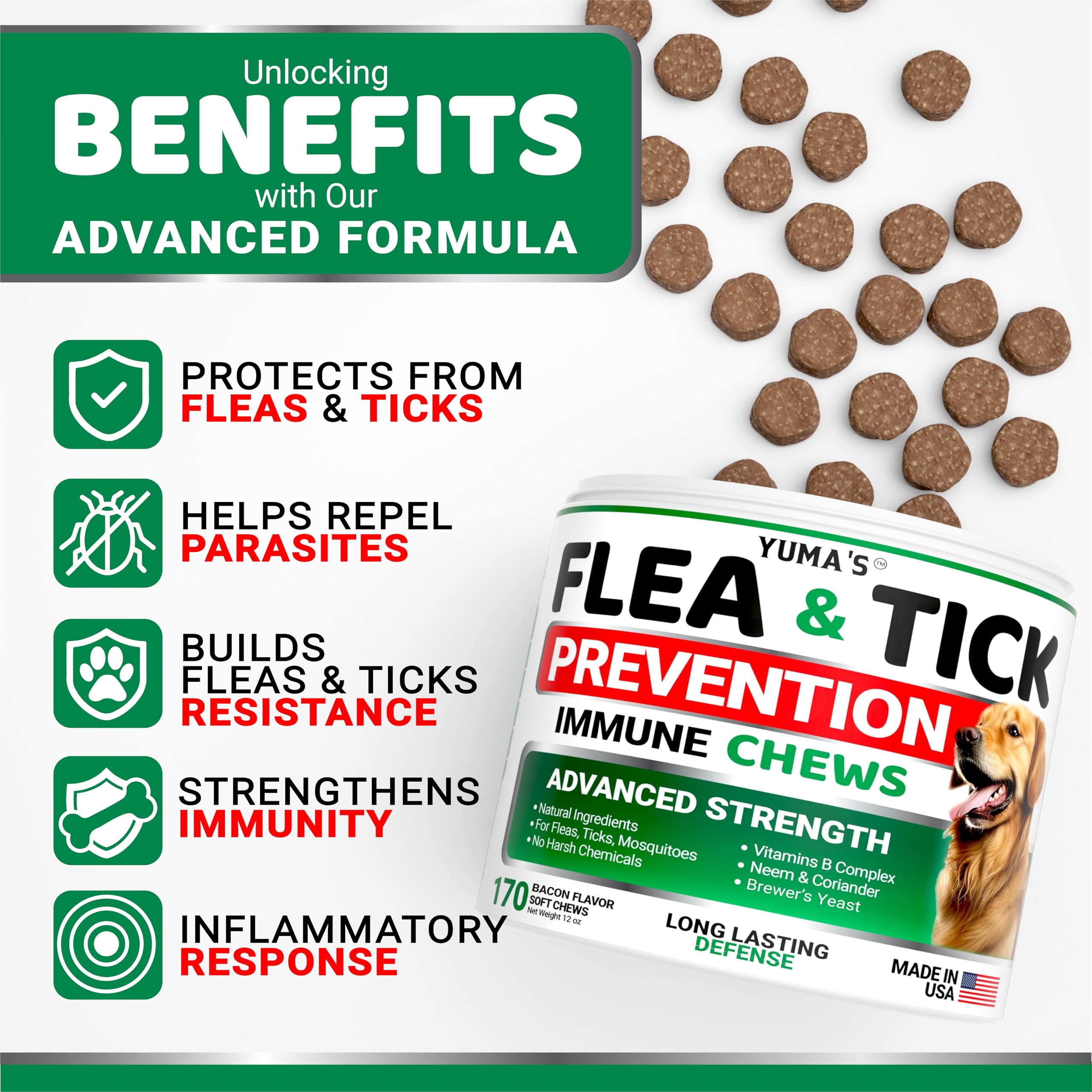 Soft daily-dosing chews for easy dog protection