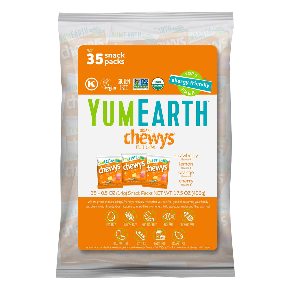 YumEarth Chewys assorted flavors bulk bag for sharing and pantry snacking.