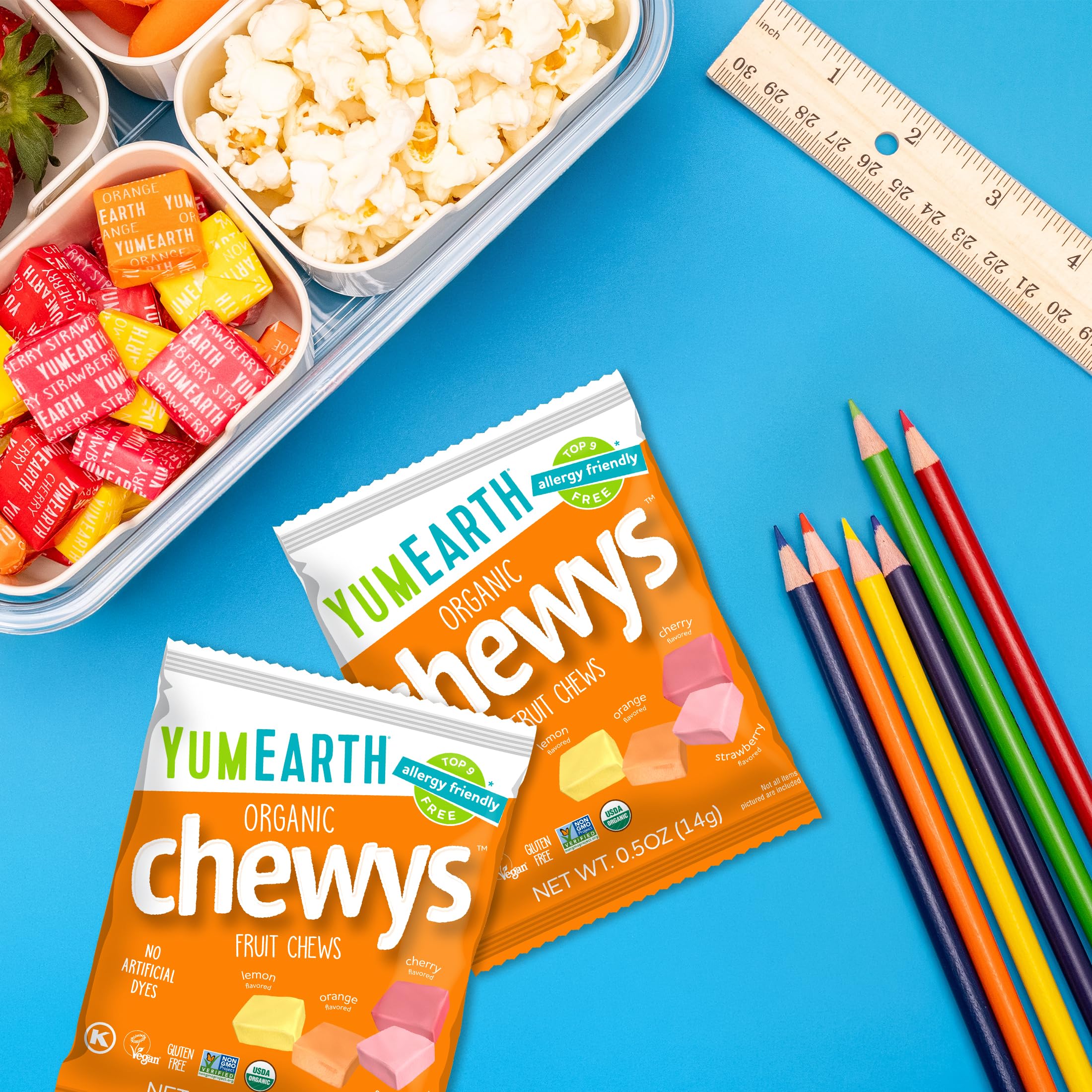 YumEarth Chewys gluten-free candy for allergy-conscious families.