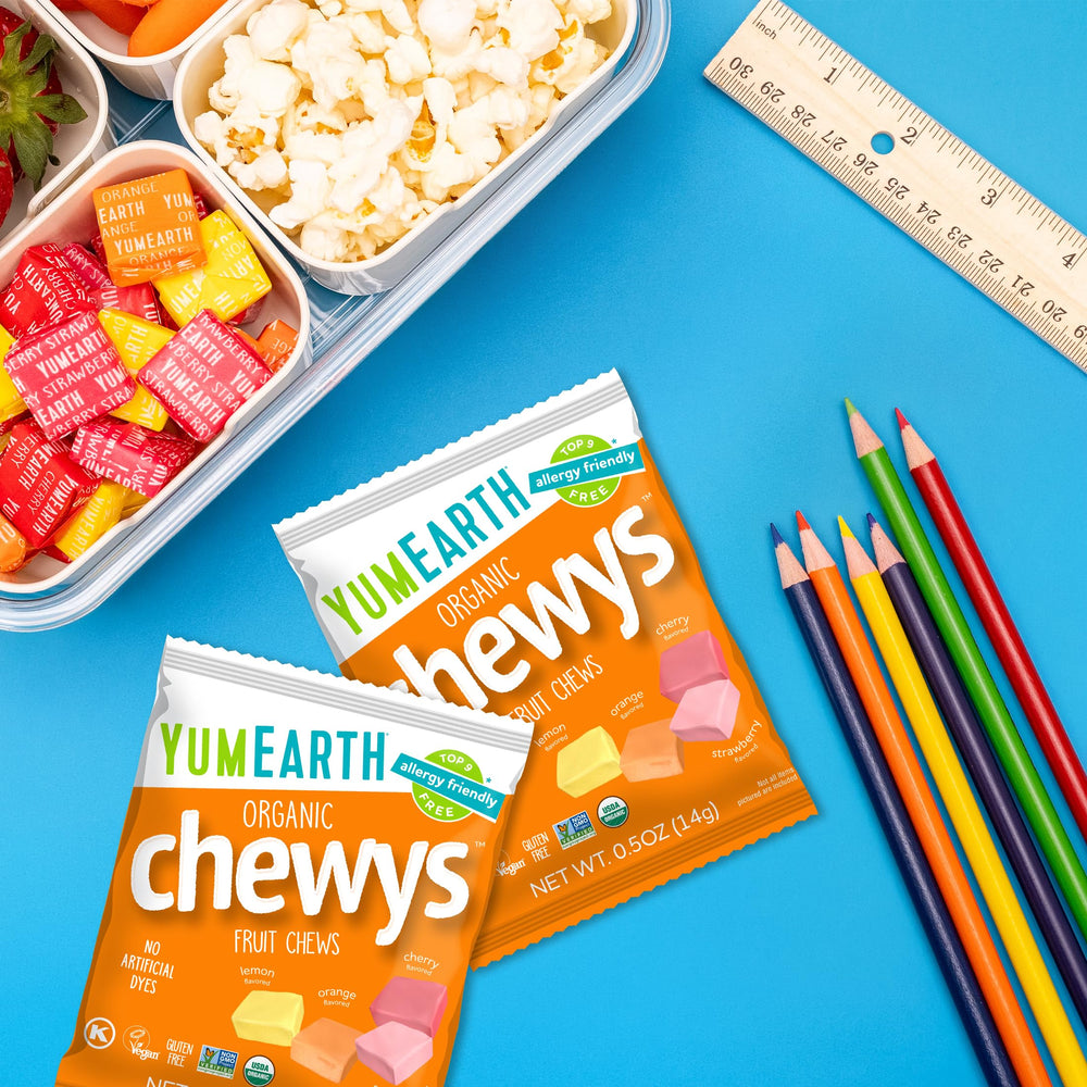 YumEarth Chewys USDA Organic Certified and Non-GMO Verified quality.