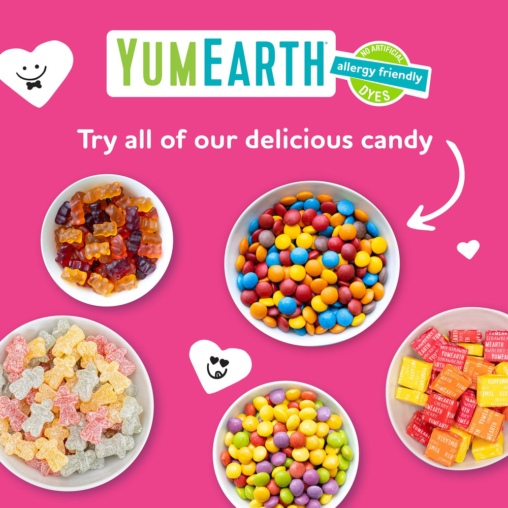 On-the-go YumEarth Choco Yums snack pack ideal for lunchboxes.
