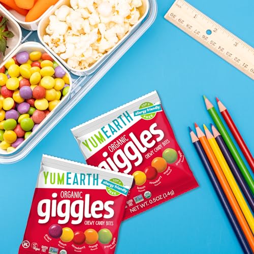 YumEarth class party snacks featuring fruity flavors.