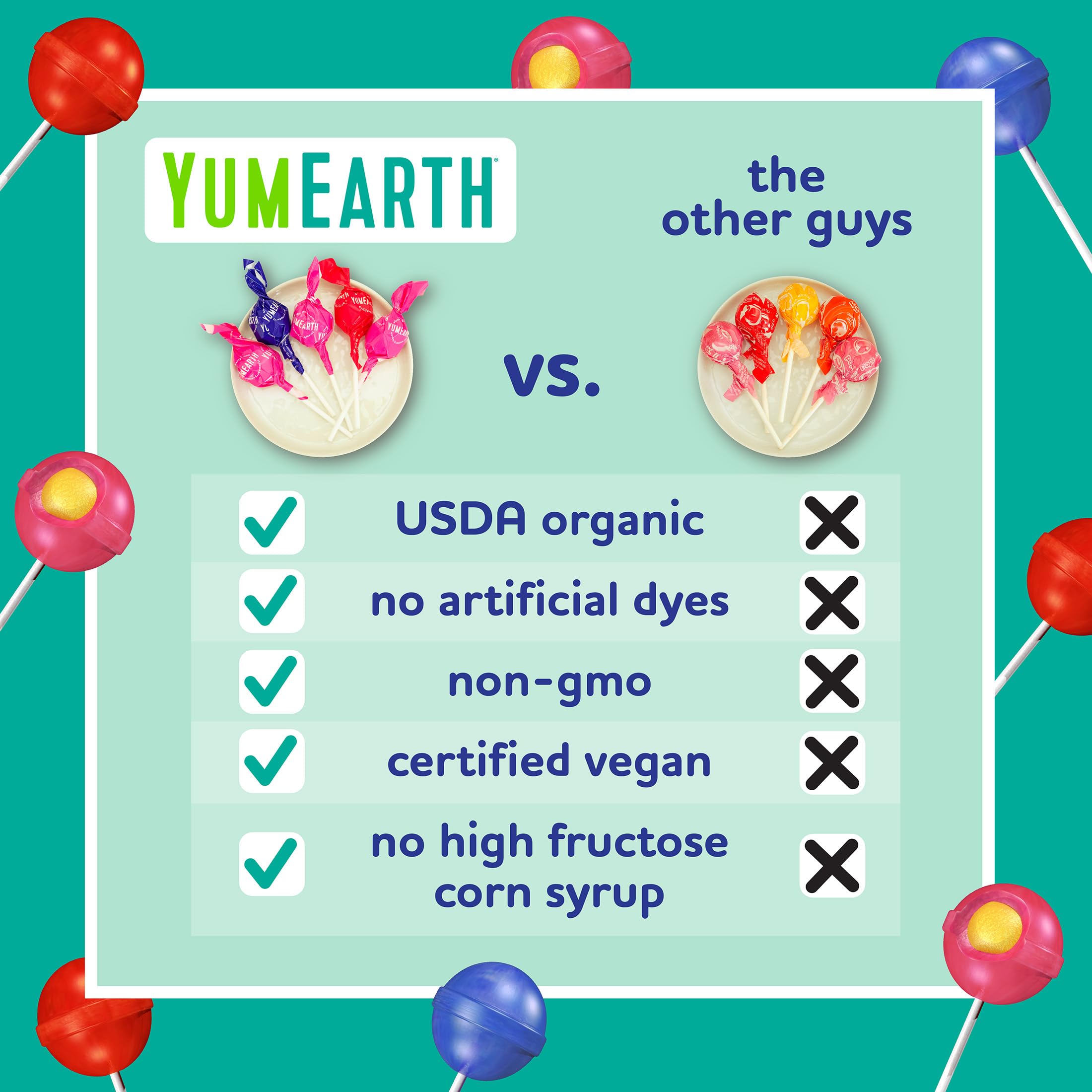 YumEarth Duo Pops colorful shells, no artificial dyes, natural fruit flavors.