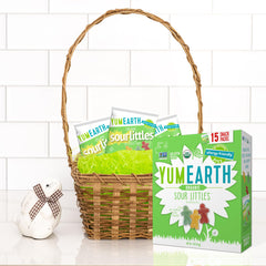 YumEarth Easter Sour Littles ingredient card highlighting organic ingredients.
