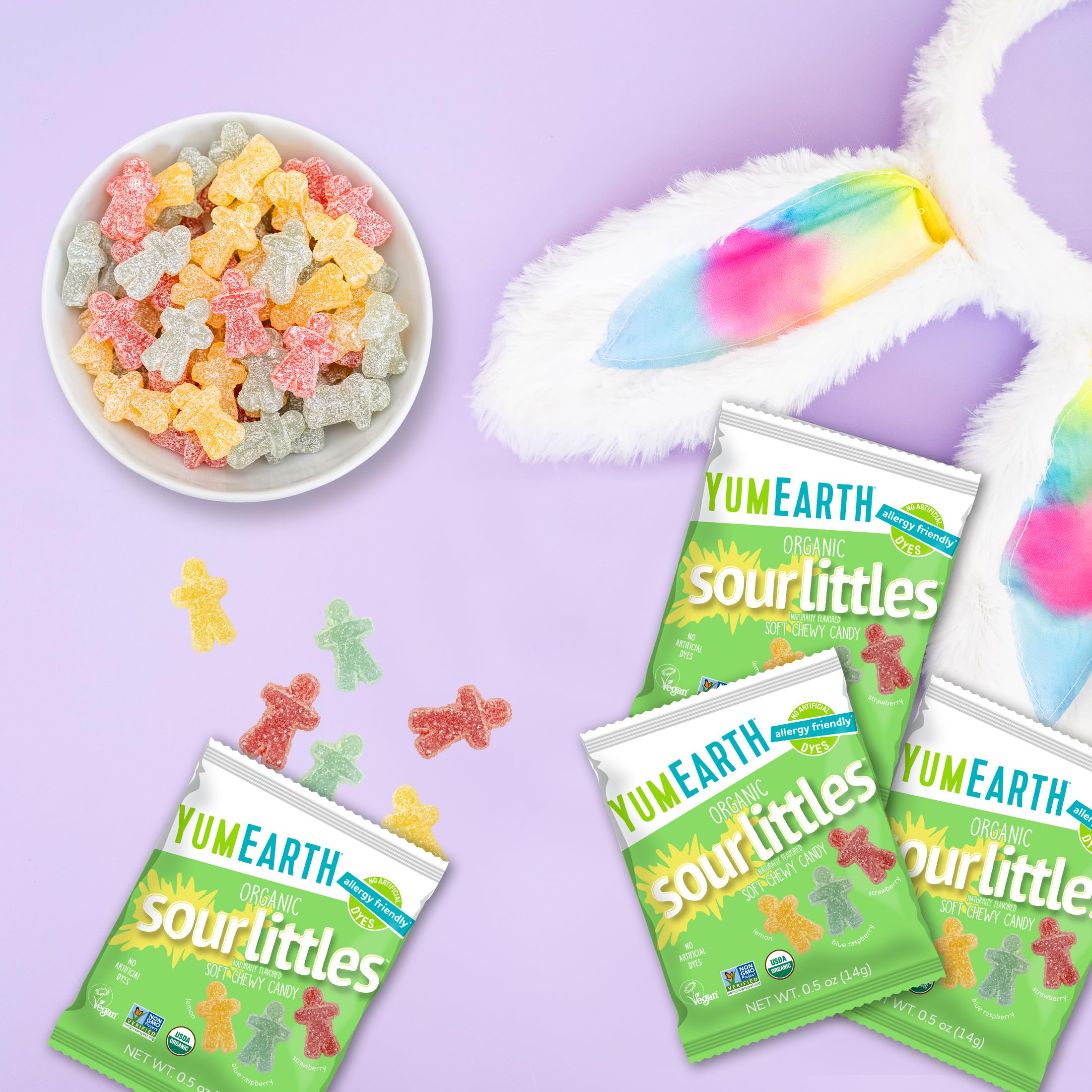 YumEarth Easter Sour Littles kids snack photo, perfect classroom treat.