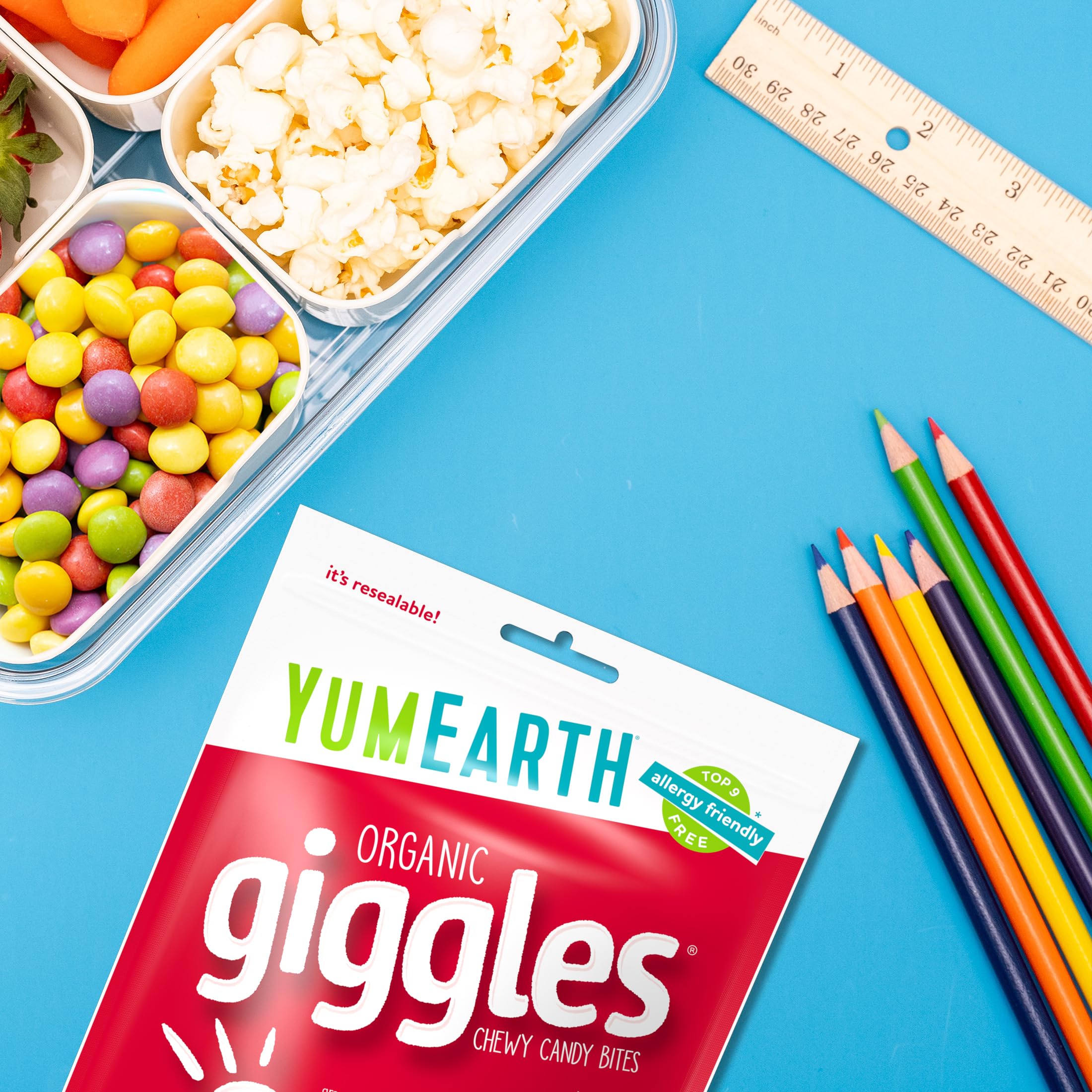 Versatile holiday-friendly treats, YumEarth Giggles brighten classroom and family gatherings.