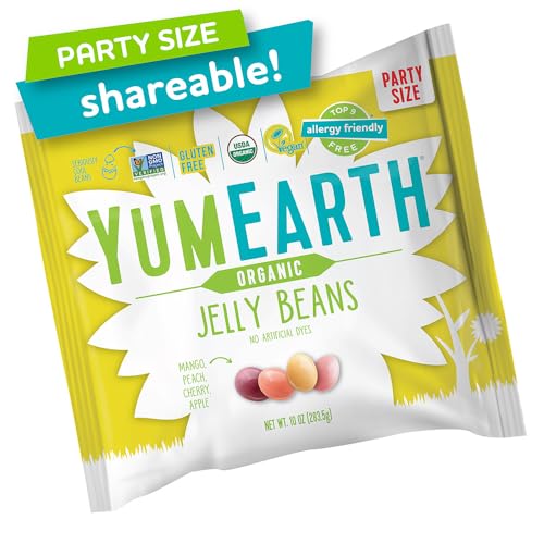 YumEarth jelly beans Cherry flavor ideal for lunchboxes.