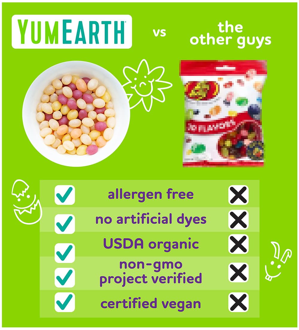 YumEarth Peach flavor jelly beans for bright party candy.