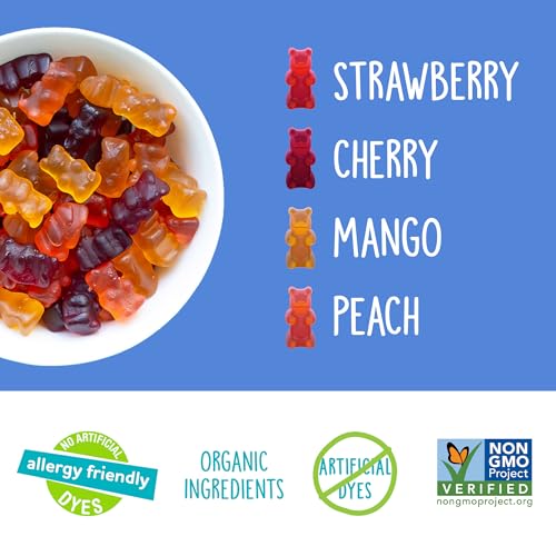 YumEarth Organic Gummy Bears no artificial dyes from real juice colors